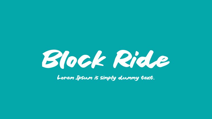 Font Block Ride