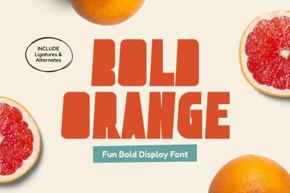Font Bold Orange