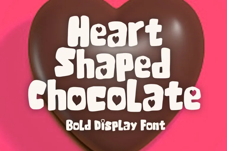 Font Heart Shaped Chocolate