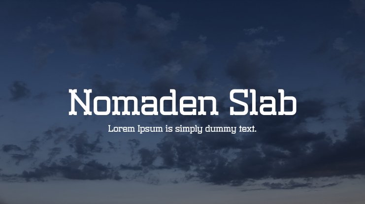 Font Nomaden Slab