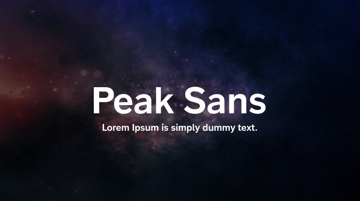 Font Peak Sans