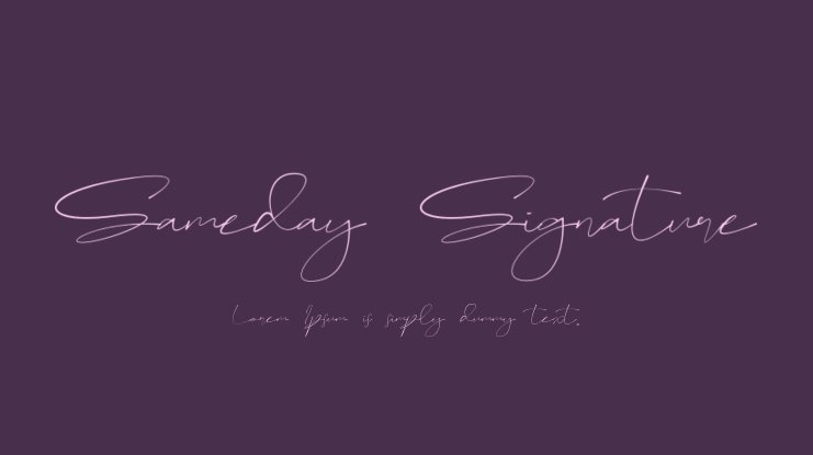 Font Sameday Signature