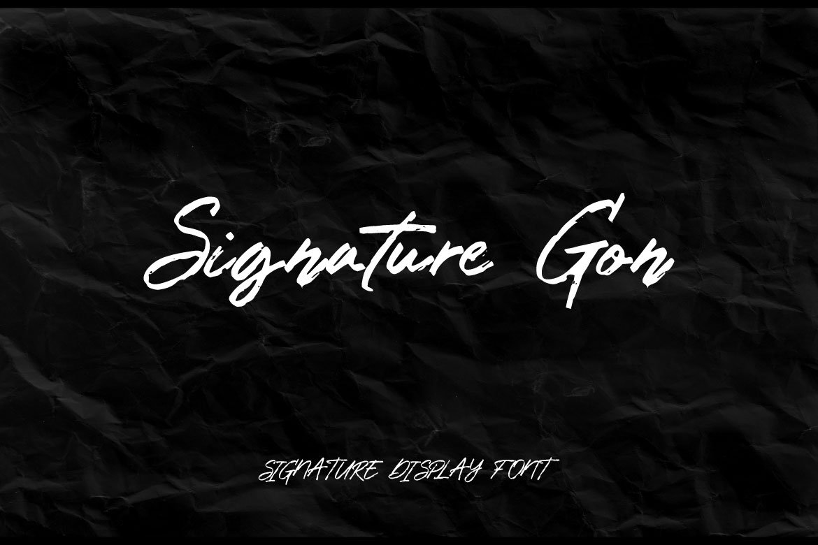 Font Signature Gon