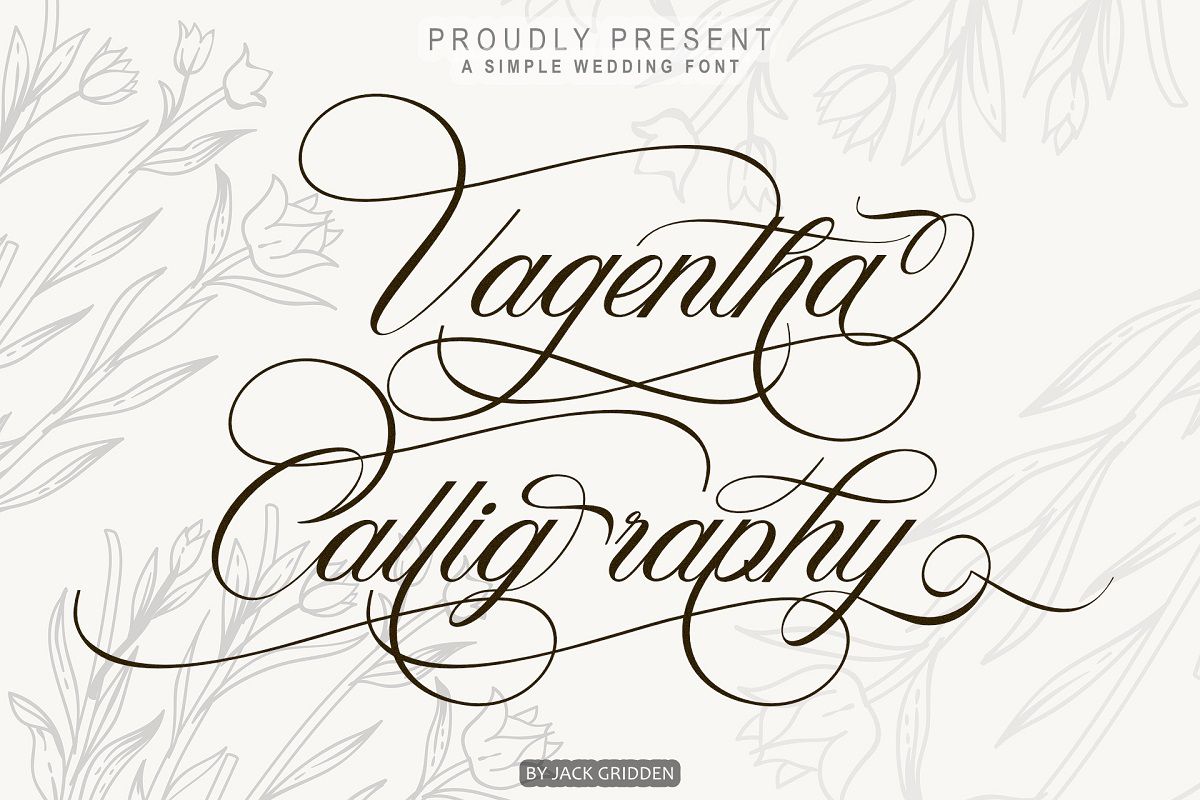 Font Vagentha Calligraphy