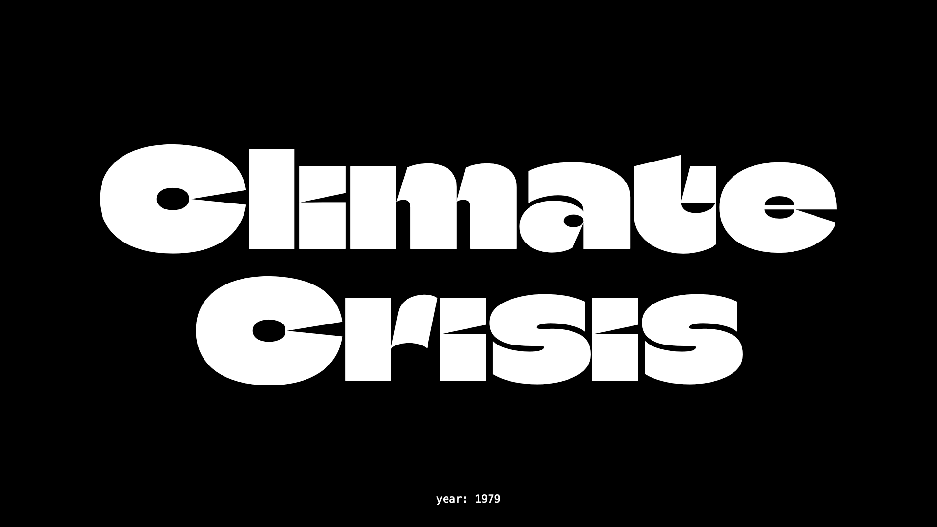 Font Climate Crisis