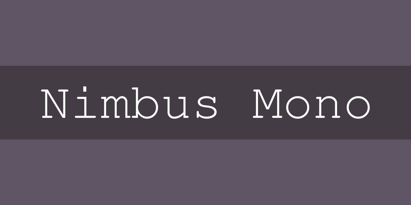 Font Nimbus Mono