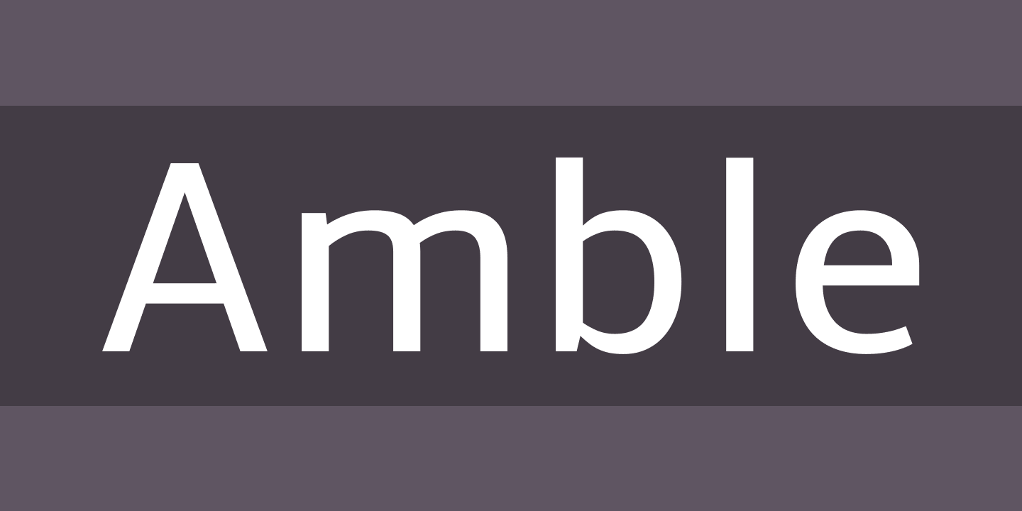Font Amble