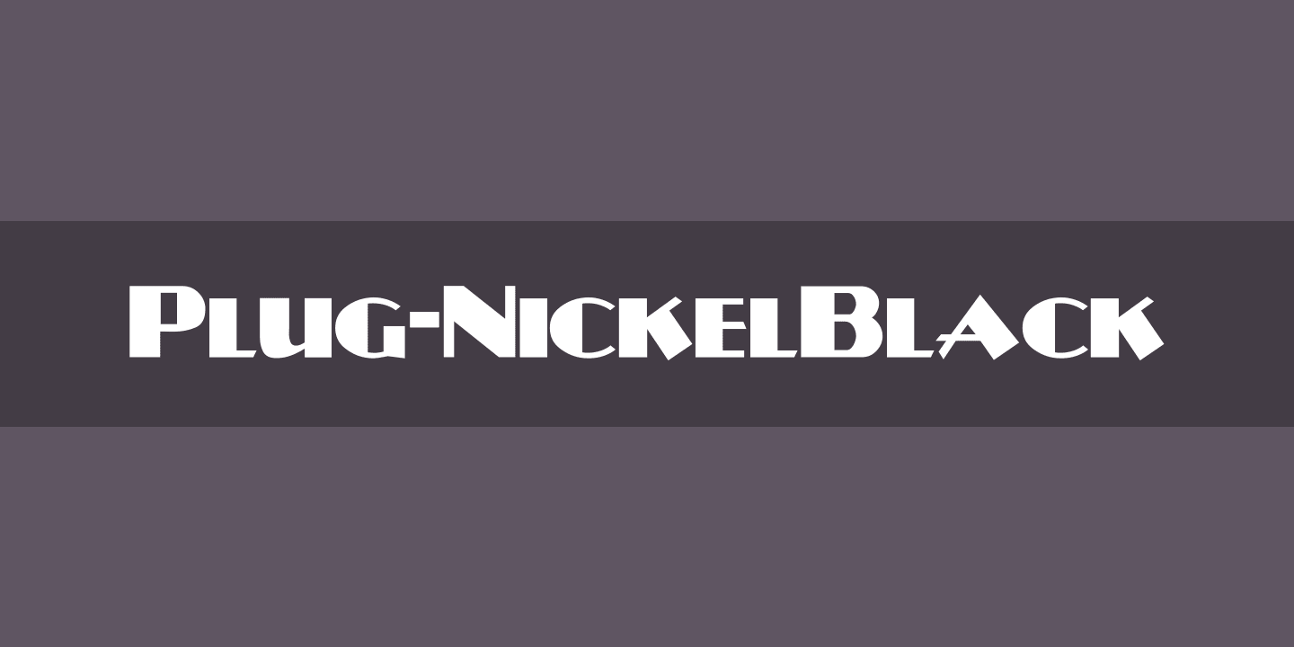Font Plug-NickelBlack