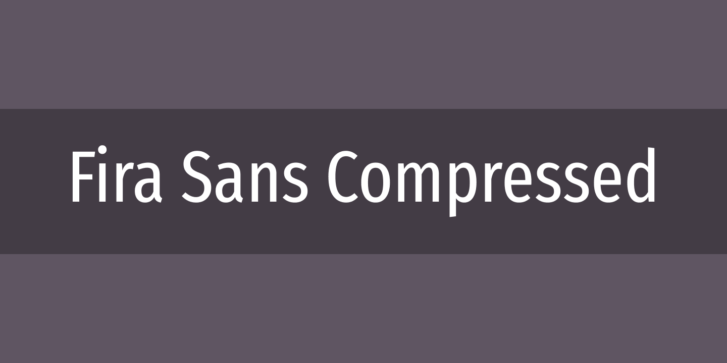 Font Fira Sans Compressed