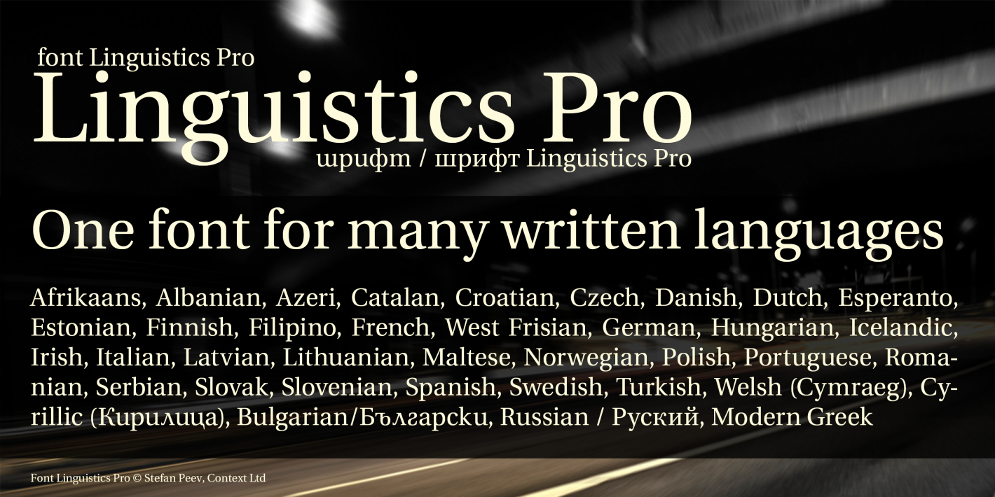 Font Linguistics Pro