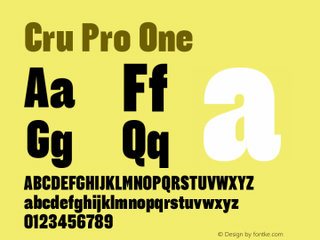 Font Cru Pro