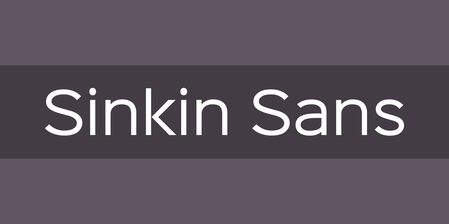 Font Sinkin Sans