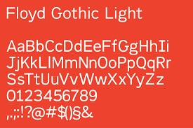 Font Floyd Gothic