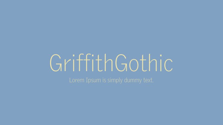 Font Griffith Gothic