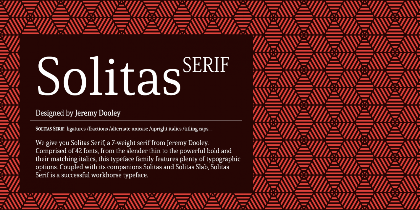 Font Solitas Serif
