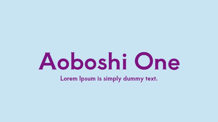 Font Aoboshi One