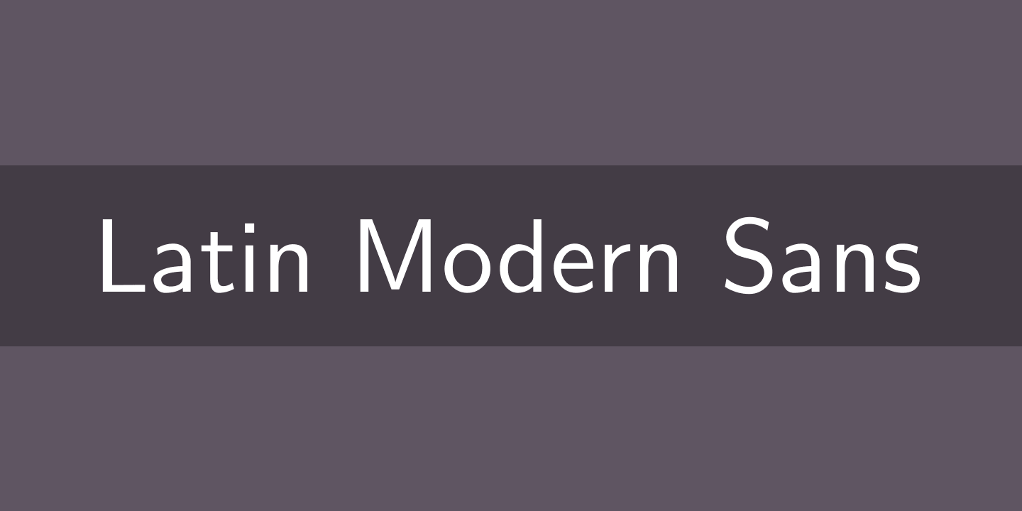 Font Latin Modern Sans