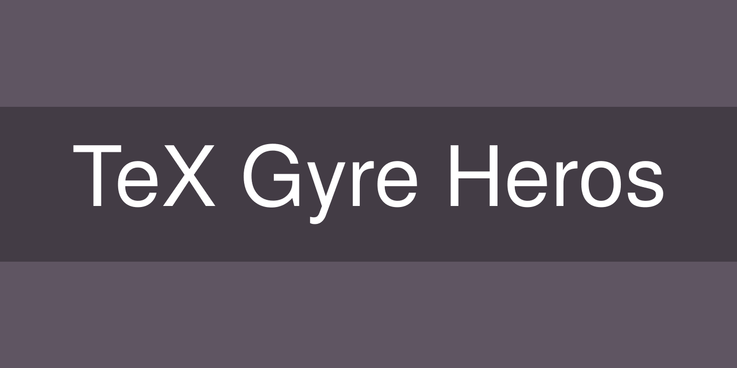 Font TeX Gyre Heros
