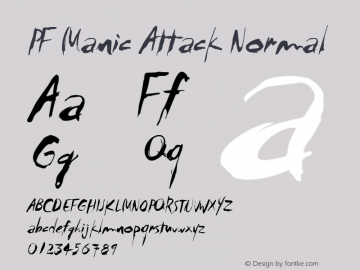 Font PF Manic Attack