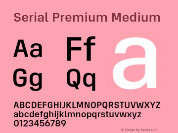 Font Serial Premium