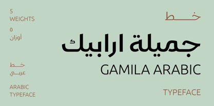 Font Gamila Arabic W05