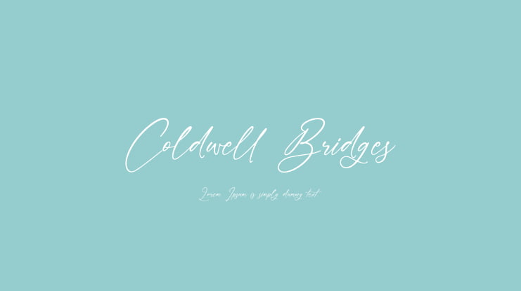 Font Coldwell Bridges