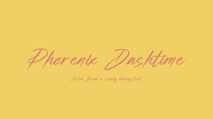 Font Phorenix Dashtime
