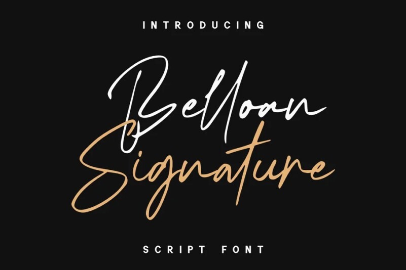 Font Belloan Signature