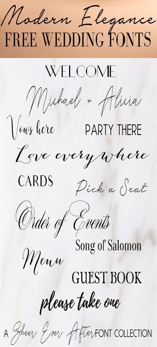 Font Elegant Wedding