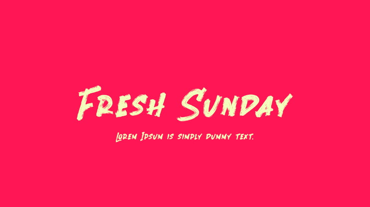 Font Fresh Sunday