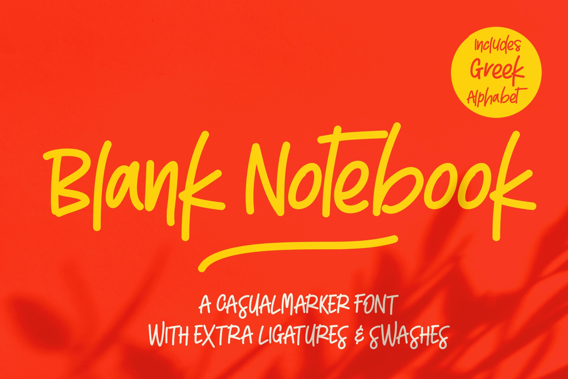 Font Blank Notebook