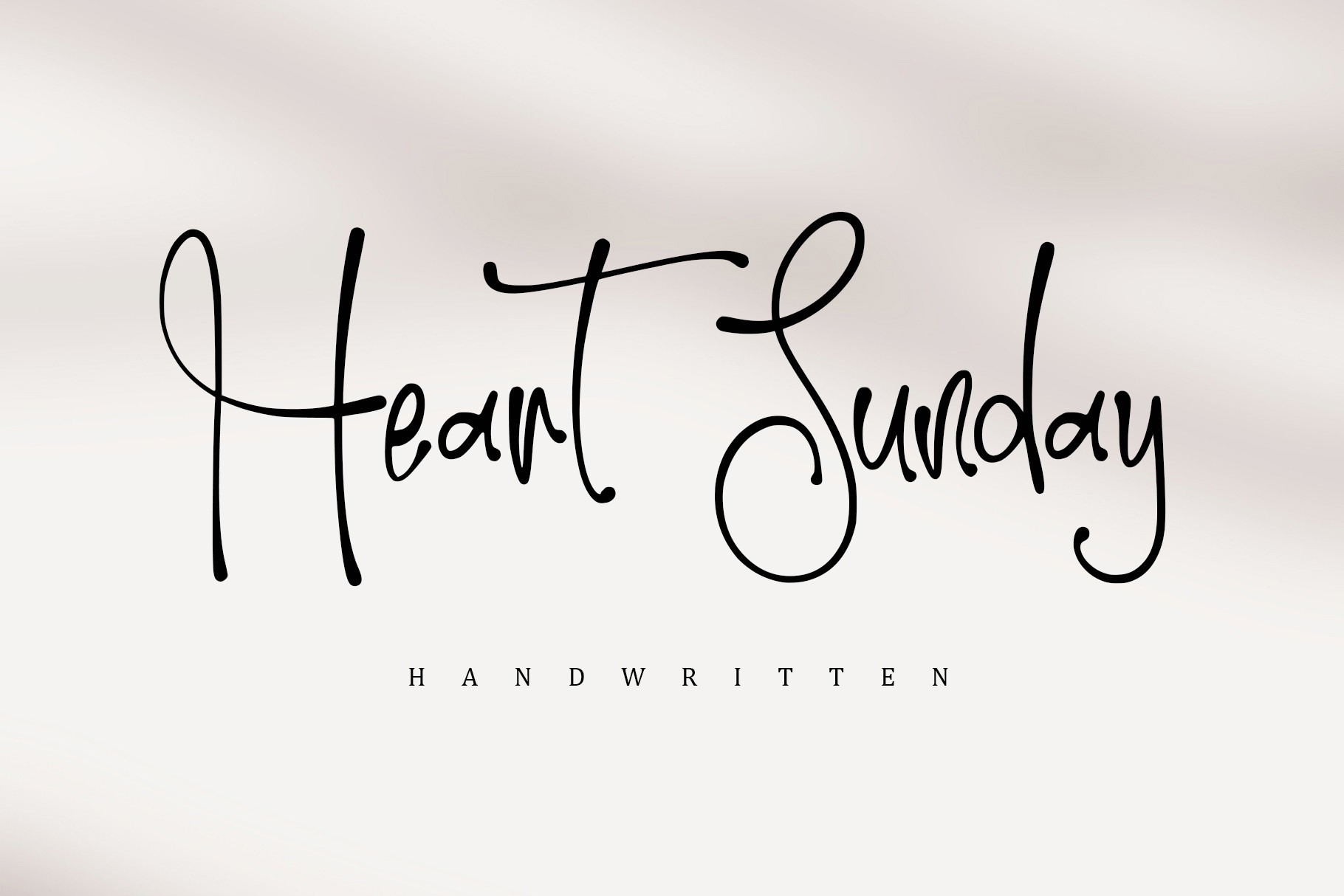 Font Heart Sunday