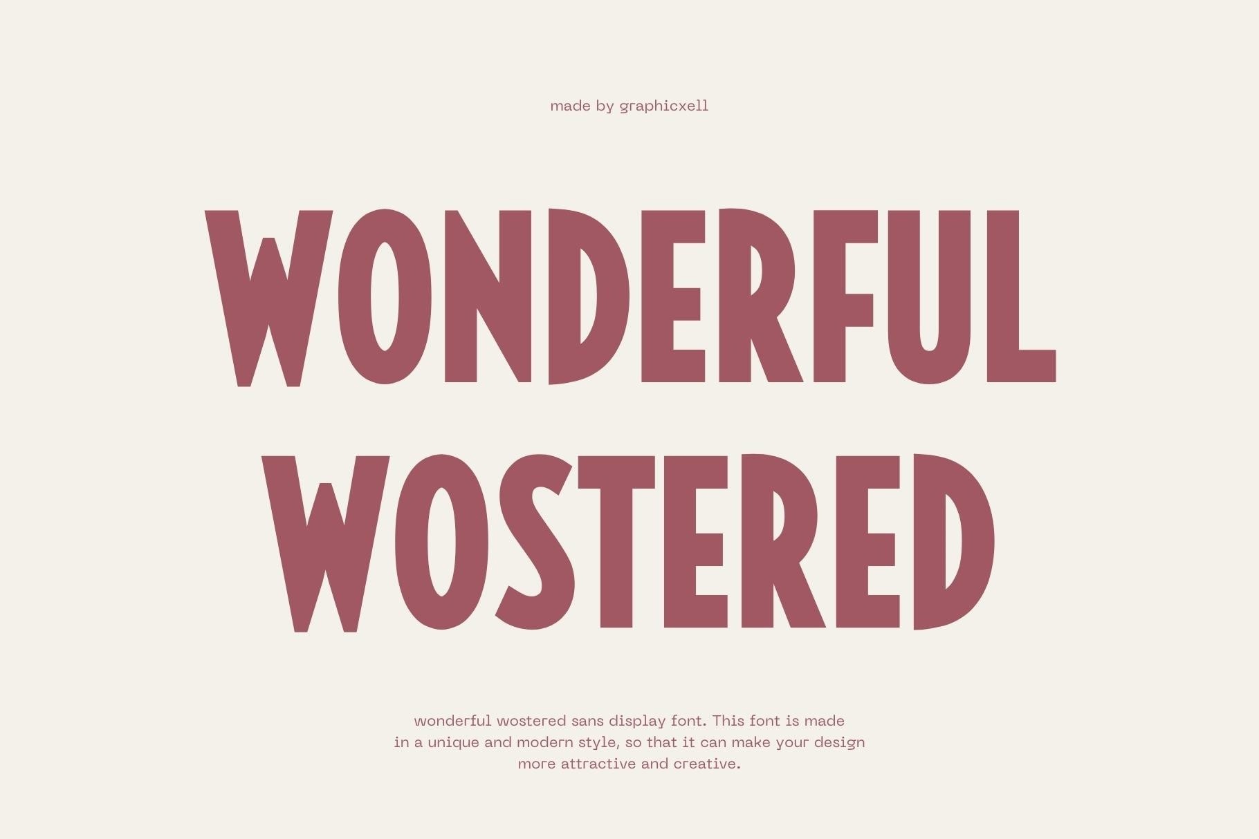 Font Wonderful Wostered