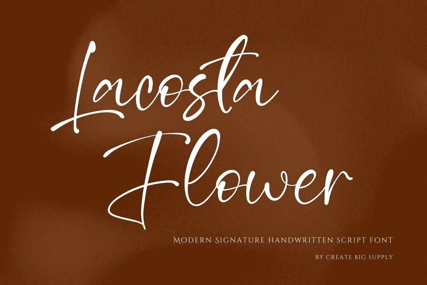 Font Lacosta Flower