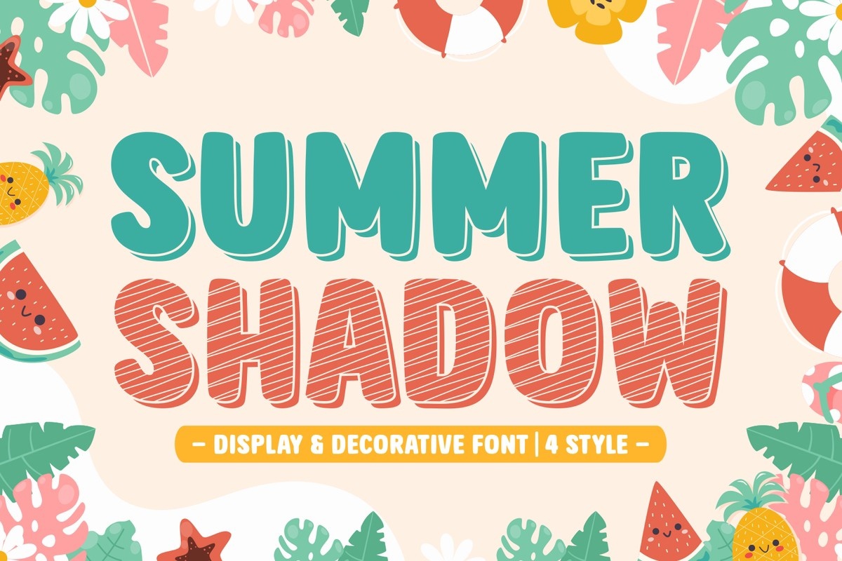 Font Summer Shadow