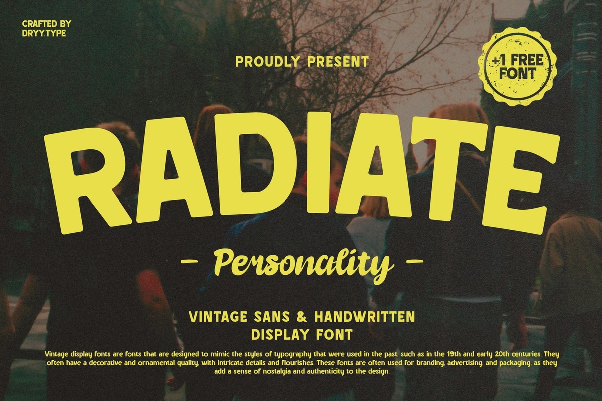 Font Radiate & Personality