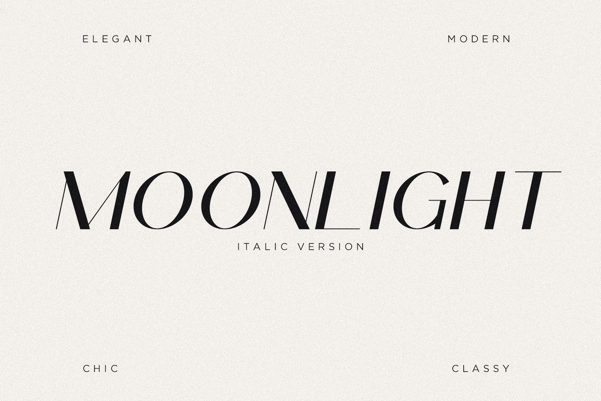 Font Moonlight Italic