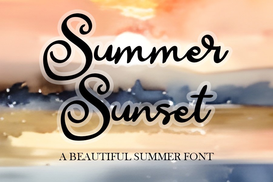 Font Summer Sunset