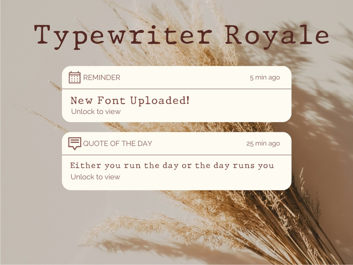 Font Typewriter Royale