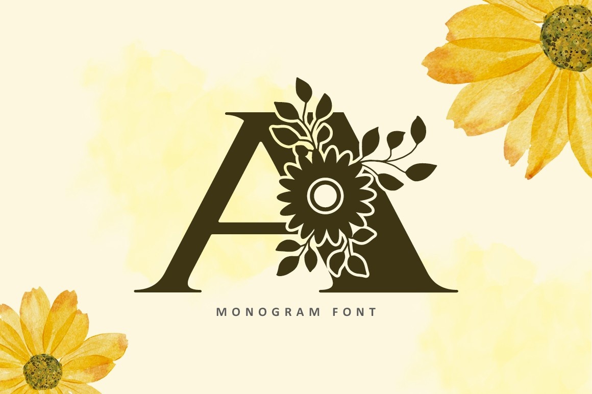 Font Sunflower Monogram
