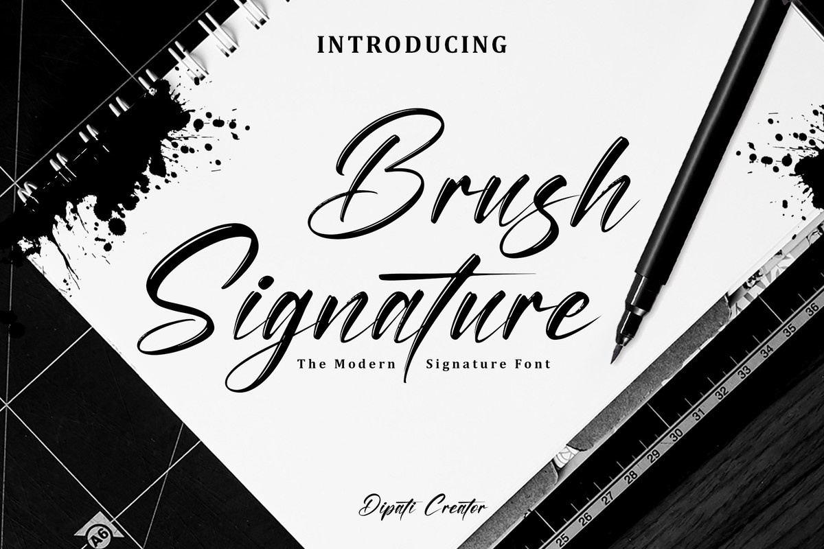 Font Brush Signature