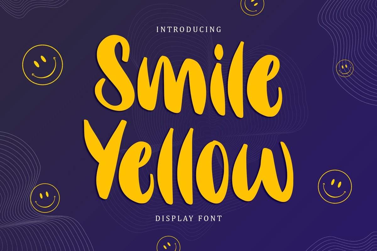Font Smile Yellow