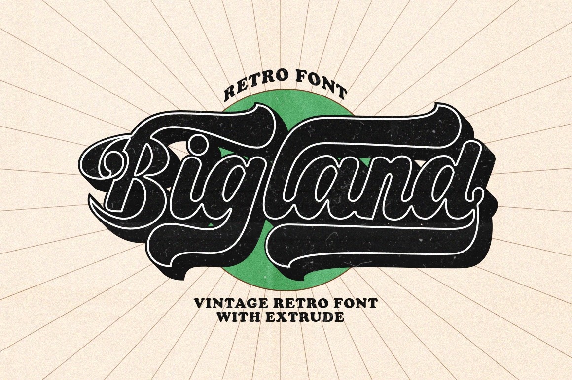 Font Bigland Retro