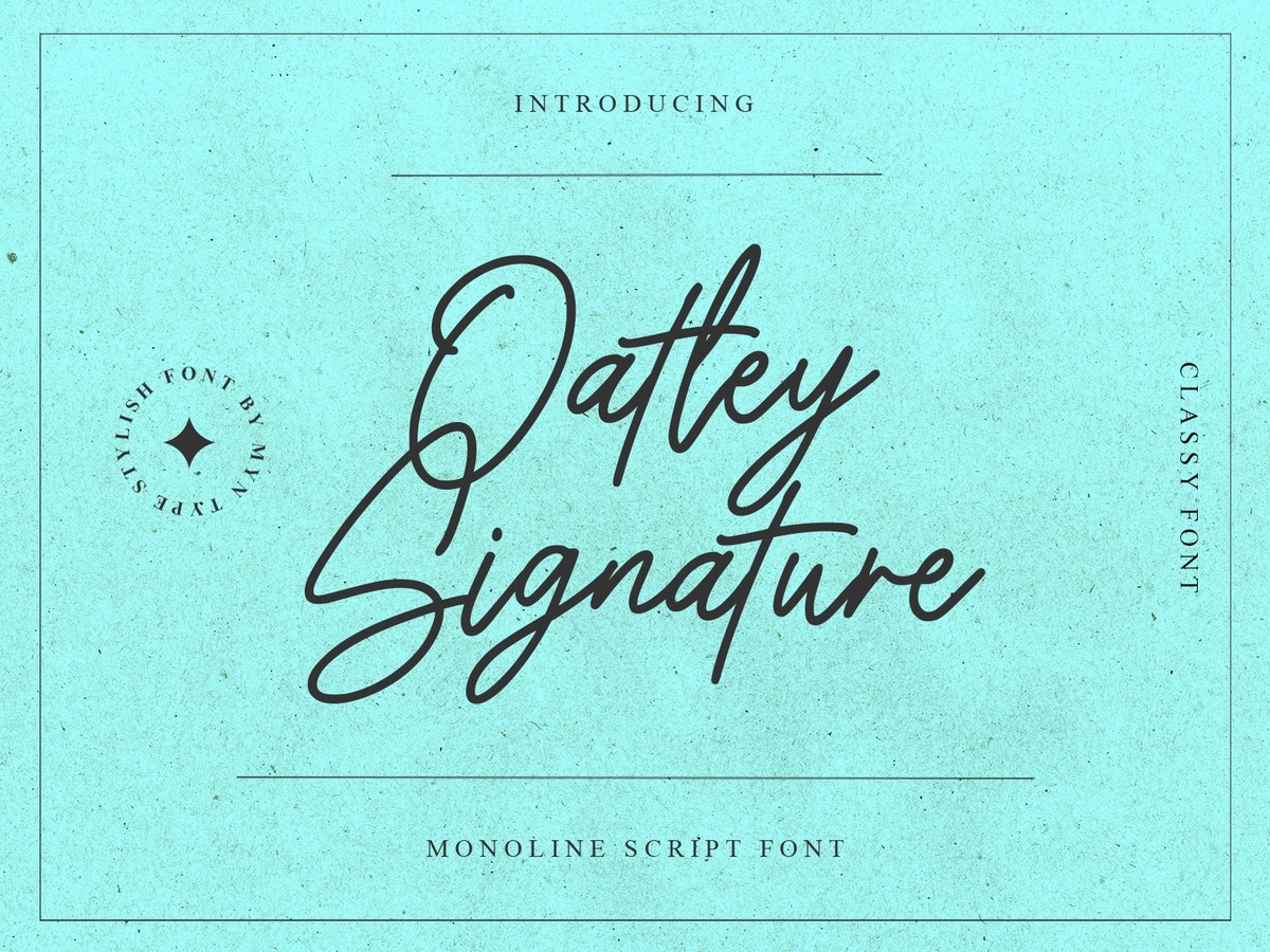 Font Oatley Signature