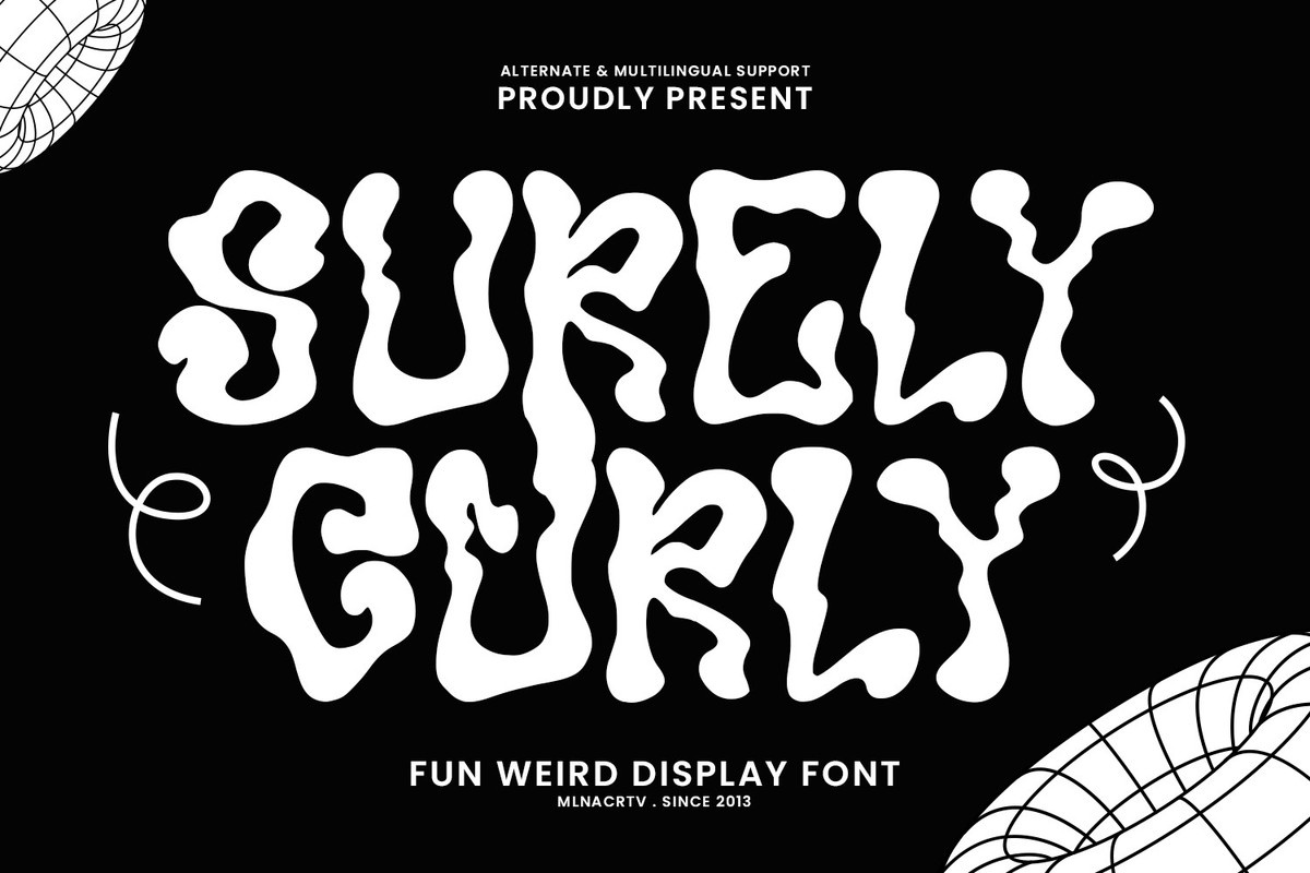 Font Surely Curly