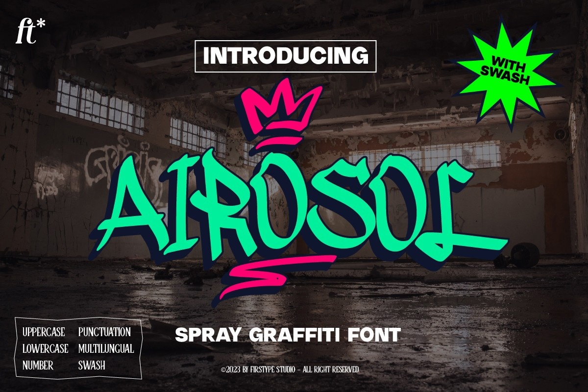 Font Airosol Spray Graffiti