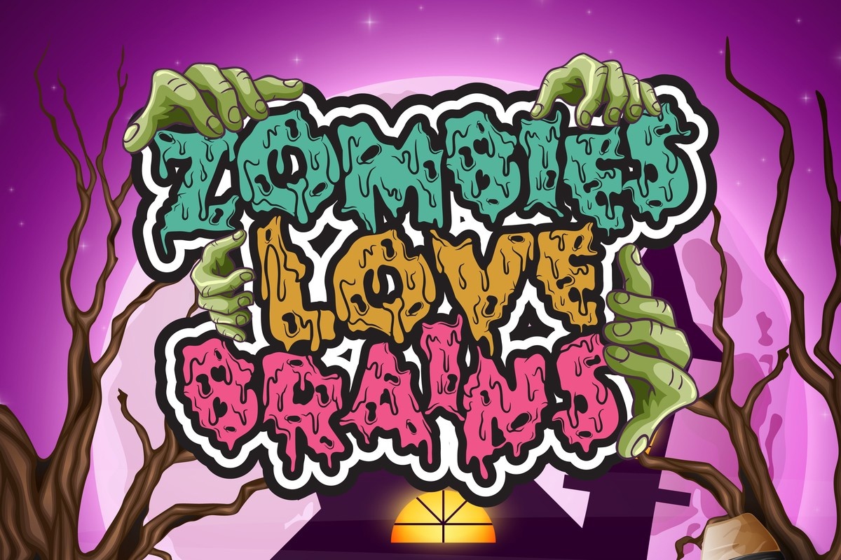Font Zombies Love Brains