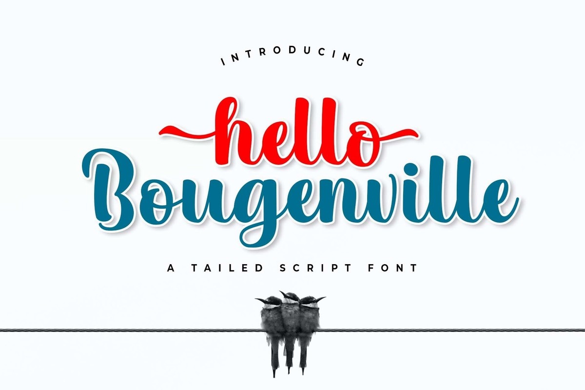 Font Hello Bougenville