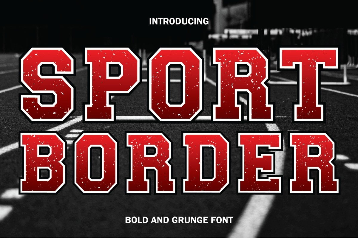 Font Sport Border