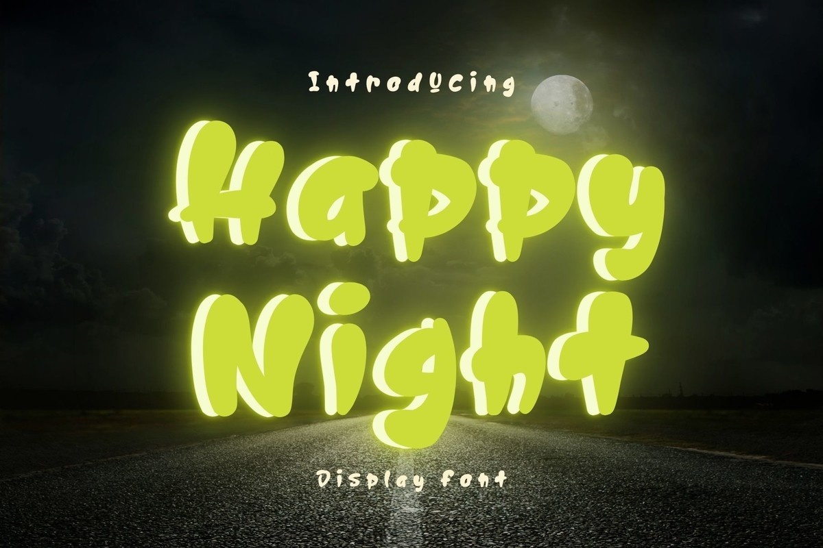 Font Happy Night